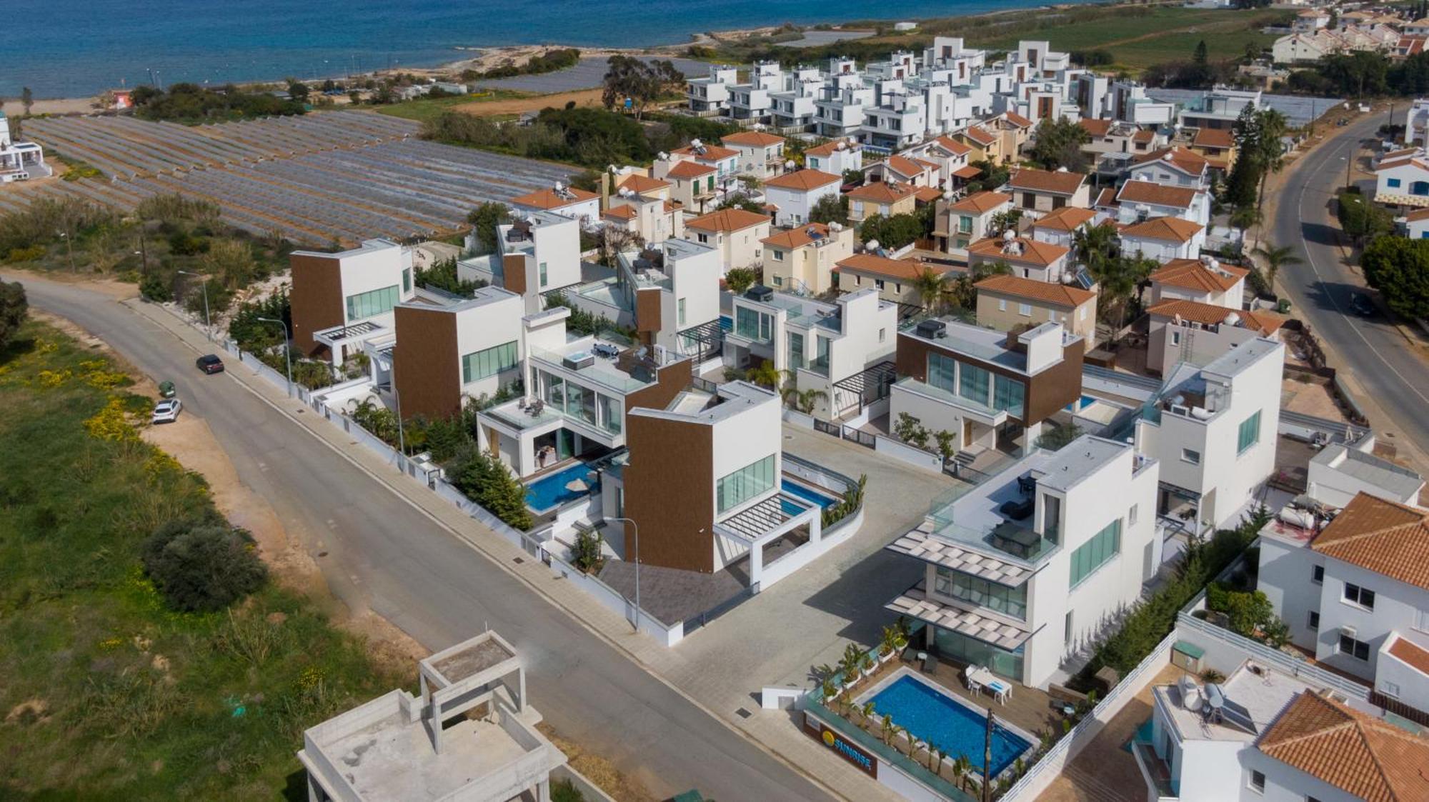 Seaview Luxury Villa Jacuzzi & Pool! 2 Min Beach Protaras Exterior foto